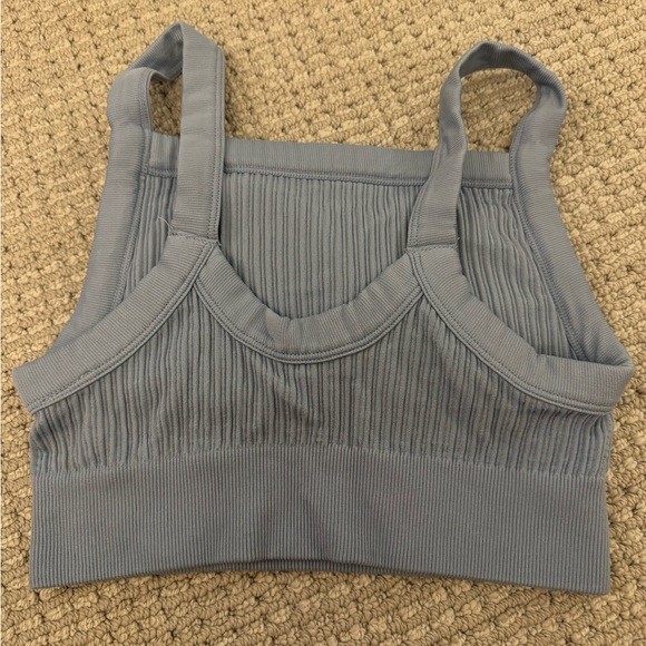 Aerie Ribbed Seamless High Neck Longline Bralette - Picture 3 of 4